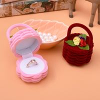 Cute Solid Color Flannel Jewelry Boxes main image 3