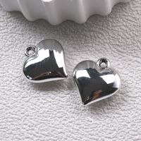 Romantic Simple Style Heart Shape Arylic Plating Charms Jewelry Accessories main image 2