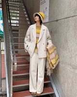 Women's Preppy Style Japanese Style Sweet Stripe Imitation Cashmere Tassel Scarf main image 3