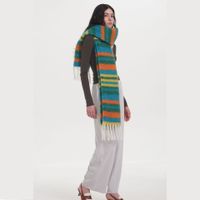 Women's Elegant Simple Style Stripe Polyester Tassel Scarf main image 4