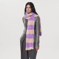 Women's Basic Stripe Polyester Scarf sku image 1