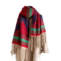 Women's Elegant Simple Style Color Block Imitation Cashmere Polyester Tassel Scarf main image 2