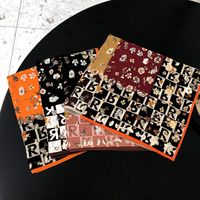 Women's Elegant Flower Silk Printing Silk Scarf main image 4