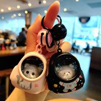 Cute Cartoon Character Bear Cat Pvc Plastic Women's Keychain main image 5