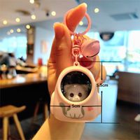 Cute Cartoon Character Bear Cat Pvc Plastic Women's Keychain main image 2