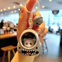 Cute Cartoon Character Bear Cat Pvc Plastic Women's Keychain sku image 3