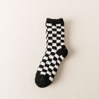 Women's Japanese Style Heart Shape Nylon Jacquard Crew Socks A Pair sku image 3