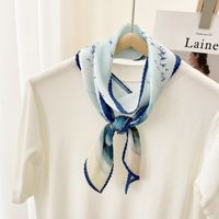Women's Ig Style Color Block Polyester Silk Scarf sku image 1