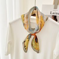 Women's Ig Style Color Block Polyester Silk Scarf sku image 3