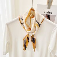Women's Ig Style Color Block Polyester Silk Scarf sku image 2