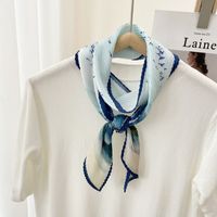 Women's Ig Style Color Block Polyester Silk Scarf main image 2