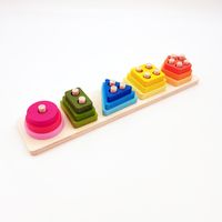 Building Toys Toddler(3-6years) Color Block Wood Toys sku image 1