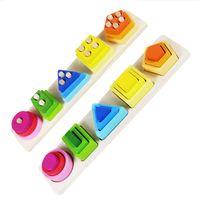 Building Toys Toddler(3-6years) Color Block Wood Toys main image 5