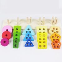 Building Toys Toddler(3-6years) Color Block Wood Toys main image 2