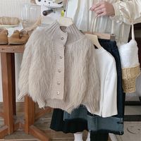 Classic Style Solid Color Polyacrylonitrile Fiber Girls Outerwear main image 1