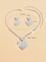 Simple Style Commute Heart Shape Alloy Inlay Rhinestones Women's Jewelry Set main image 2