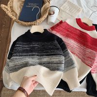 Retro Abstract Stripe Polyacrylonitrile Fiber Hoodies & Knitwears main image 4