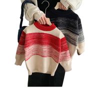 Retro Abstract Stripe Polyacrylonitrile Fiber Hoodies & Knitwears main image 2