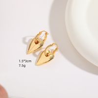 1 Piece Glam Heart Shape Copper Inlay Zircon 18k Gold Plated Drop Earrings main image 3