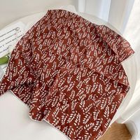 Women's Sweet Simple Style Color Block Cotton And Linen Printing Scarf main image 5