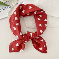Women's Sweet Simple Style Color Block Cotton And Linen Printing Scarf sku image 2