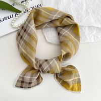 Women's Sweet Simple Style Color Block Cotton And Linen Printing Scarf sku image 14
