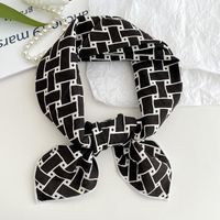 Women's Sweet Simple Style Color Block Cotton And Linen Printing Scarf sku image 17