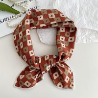 Women's Sweet Simple Style Color Block Cotton And Linen Printing Scarf sku image 10