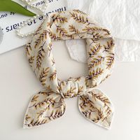 Women's Sweet Simple Style Color Block Cotton And Linen Printing Scarf sku image 21