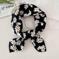 Women's Sweet Simple Style Color Block Cotton And Linen Printing Scarf sku image 28