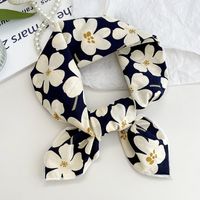 Women's Sweet Simple Style Color Block Cotton And Linen Printing Scarf sku image 36