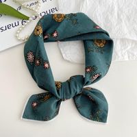 Women's Sweet Simple Style Color Block Cotton And Linen Printing Scarf sku image 51