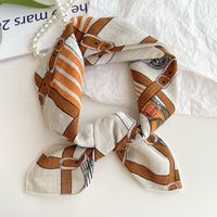 Women's Sweet Simple Style Color Block Cotton And Linen Printing Scarf sku image 55