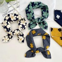 Women's Sweet Simple Style Color Block Cotton And Linen Printing Scarf main image 1