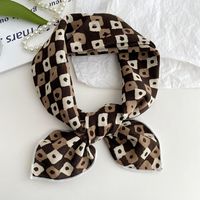 Women's Sweet Simple Style Color Block Cotton And Linen Printing Scarf sku image 12