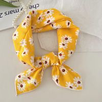 Women's Sweet Simple Style Color Block Cotton And Linen Printing Scarf sku image 26