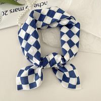 Women's Sweet Simple Style Color Block Cotton And Linen Printing Scarf sku image 30