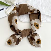 Women's Sweet Simple Style Color Block Cotton And Linen Printing Scarf sku image 8
