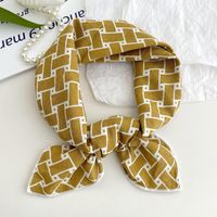 Women's Sweet Simple Style Color Block Cotton And Linen Printing Scarf sku image 16