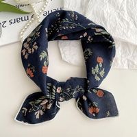 Women's Sweet Simple Style Color Block Cotton And Linen Printing Scarf sku image 61