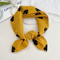 Women's Sweet Simple Style Color Block Cotton And Linen Printing Scarf sku image 41