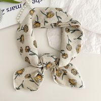 Women's Sweet Simple Style Color Block Cotton And Linen Printing Scarf sku image 53
