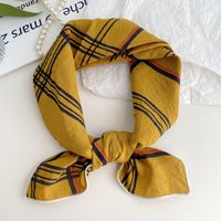 Women's Sweet Simple Style Color Block Cotton And Linen Printing Scarf sku image 49