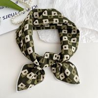 Women's Sweet Simple Style Color Block Cotton And Linen Printing Scarf sku image 11