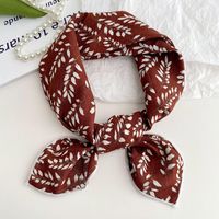 Women's Sweet Simple Style Color Block Cotton And Linen Printing Scarf sku image 22