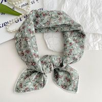 Women's Sweet Simple Style Color Block Cotton And Linen Printing Scarf sku image 33