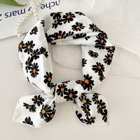 Women's Sweet Simple Style Color Block Cotton And Linen Printing Scarf sku image 25