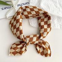 Women's Sweet Simple Style Color Block Cotton And Linen Printing Scarf sku image 29