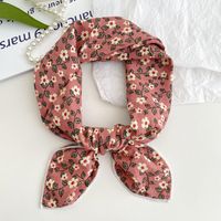 Women's Sweet Simple Style Color Block Cotton And Linen Printing Scarf sku image 48