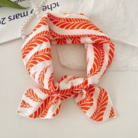 Women's Sweet Simple Style Color Block Cotton And Linen Printing Scarf sku image 44